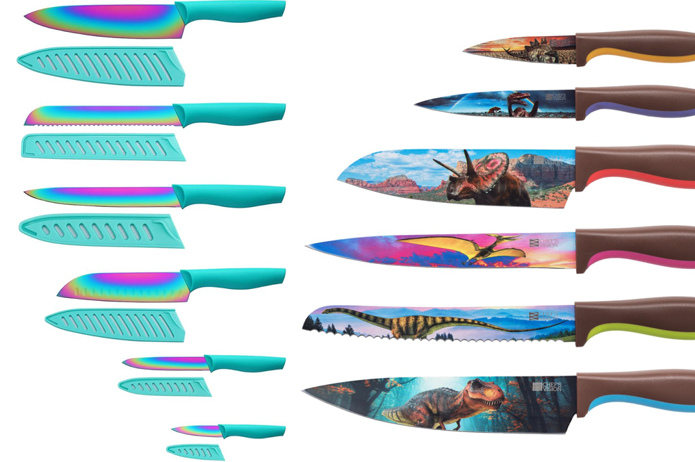 Marco Almond's Rainbow Knives vs. Chef's Vision's Themed Sets: What's the Difference?