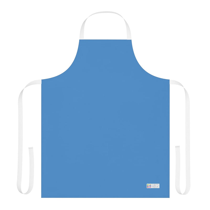 A vibrant blue Chef's Vision Color Apron from the color themed apron collection, set against a clean white background.