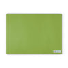 A SliceBright Color Glass Cutting Board for culinary creations, featuring a vibrant green color against a clean white background by Chef's Vision.