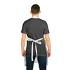The back view of a man wearing a Chef's Vision Landscape Apron.