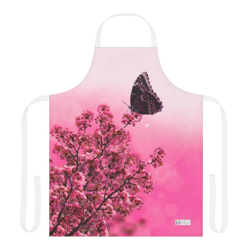 The Chef's Vision Wildlife Apron showcases animal-inspired elephant artwork in a lush river scene, crafted from durable polyester canvas—ideal for wildlife apron enthusiasts seeking long-lasting kitchen style.
