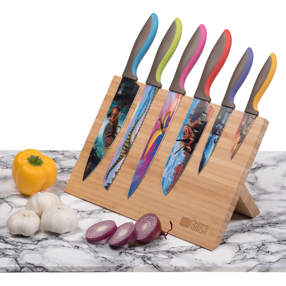 Chef's Vision 6-Piece Wildlife Series Kitchen Knife Set in Gift Box
