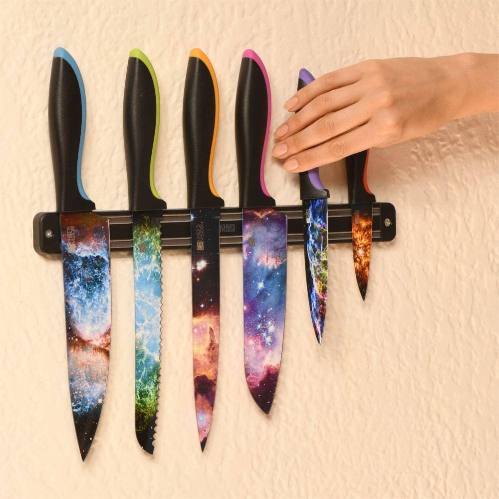 Magnetic Knife Holder - Kitchen Knife Stand for Wall & Spooky Kitchen Decor  - Coffin Shaped Knife Dock - Underground Whispers Gothic Decor & Home