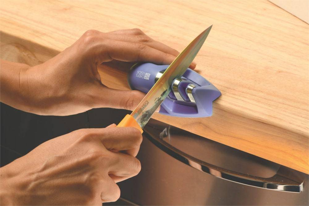 Chef Master 90015 Knife Sharpener  Carbide Tipped Knife Sharpener